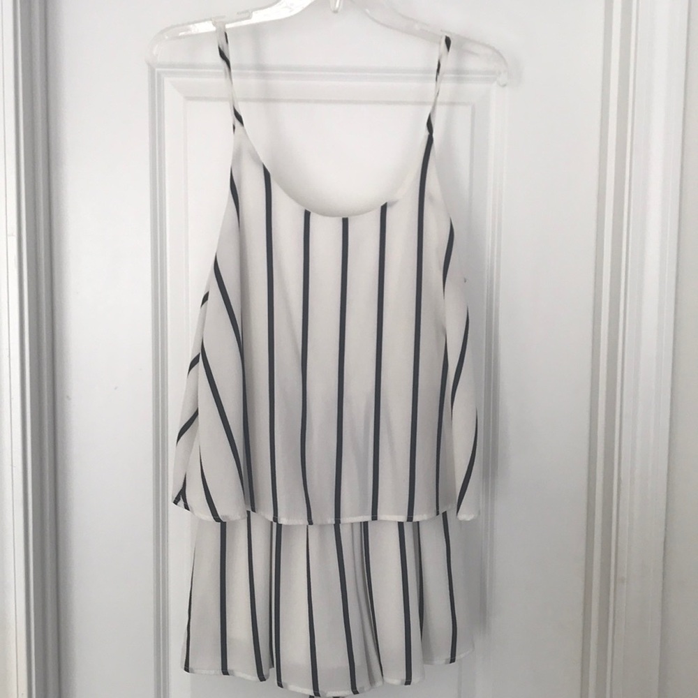 Black & White Striped Romper